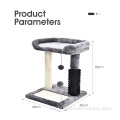 19 "Tinggi Kucing Pendek Tree Cat Perch Scratcher dengan Berus Plastik